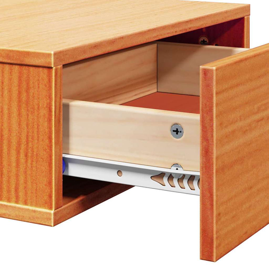 Wandbevestigde nachttafel 2 pcs Wasbruin 42 x 32,5 x 40 cm