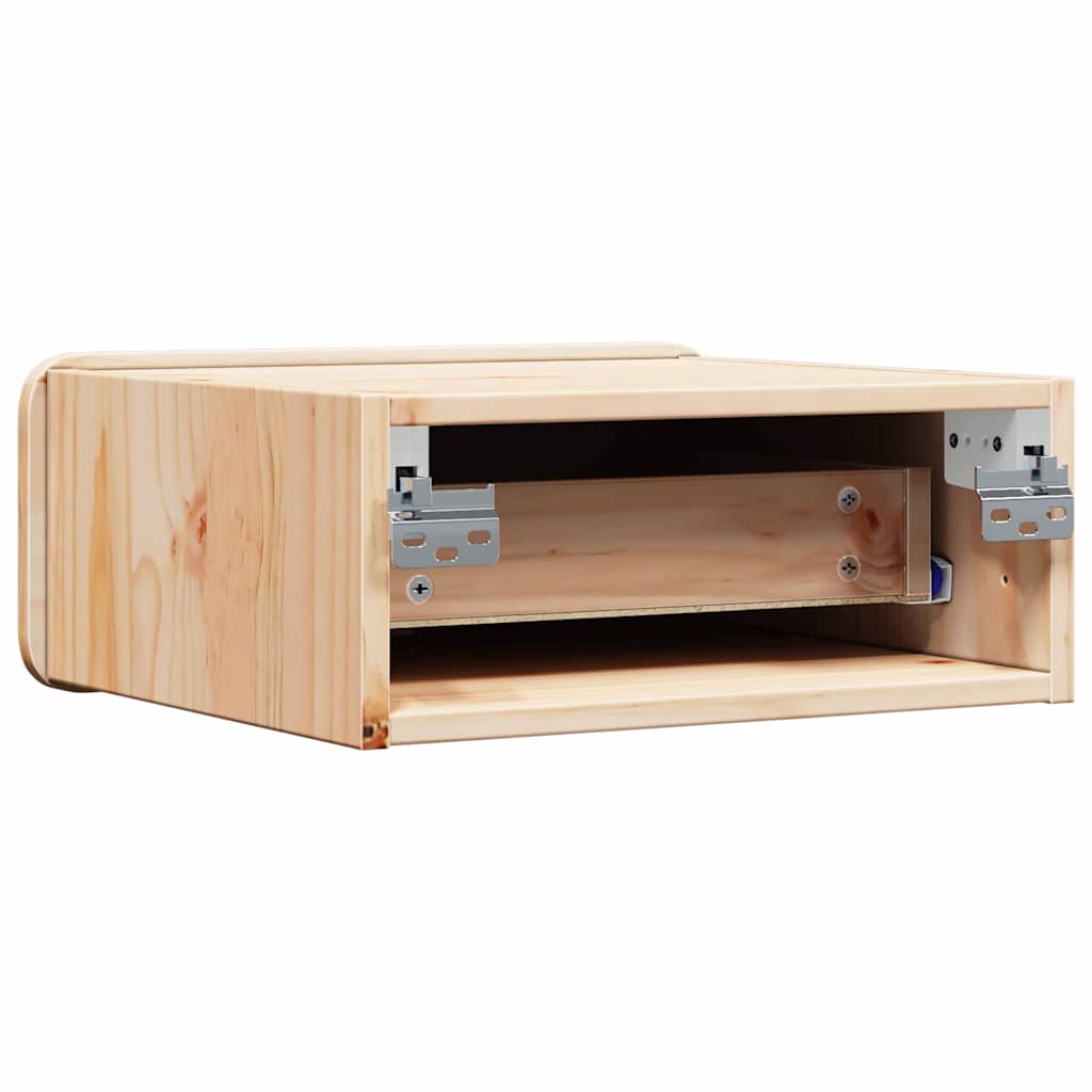 Nachtkastje 2 st Bruin 39 x 34 x 16,5 cm Massief grenenhout