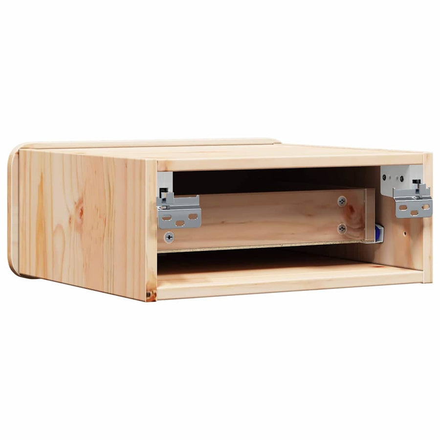 Nachtkastje 2 st Bruin 39 x 34 x 16,5 cm Massief grenenhout