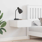 Bedside table with drawer White 39 x 34 x 16.5 cm Solid pine wood