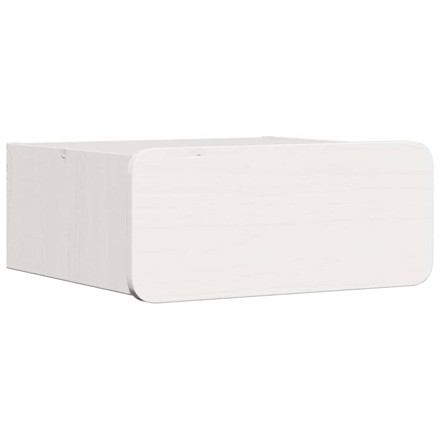 Wandbevestigde nachttafel met lade Wandgemonteerd Wit 39 x 34 x 16.5 cm