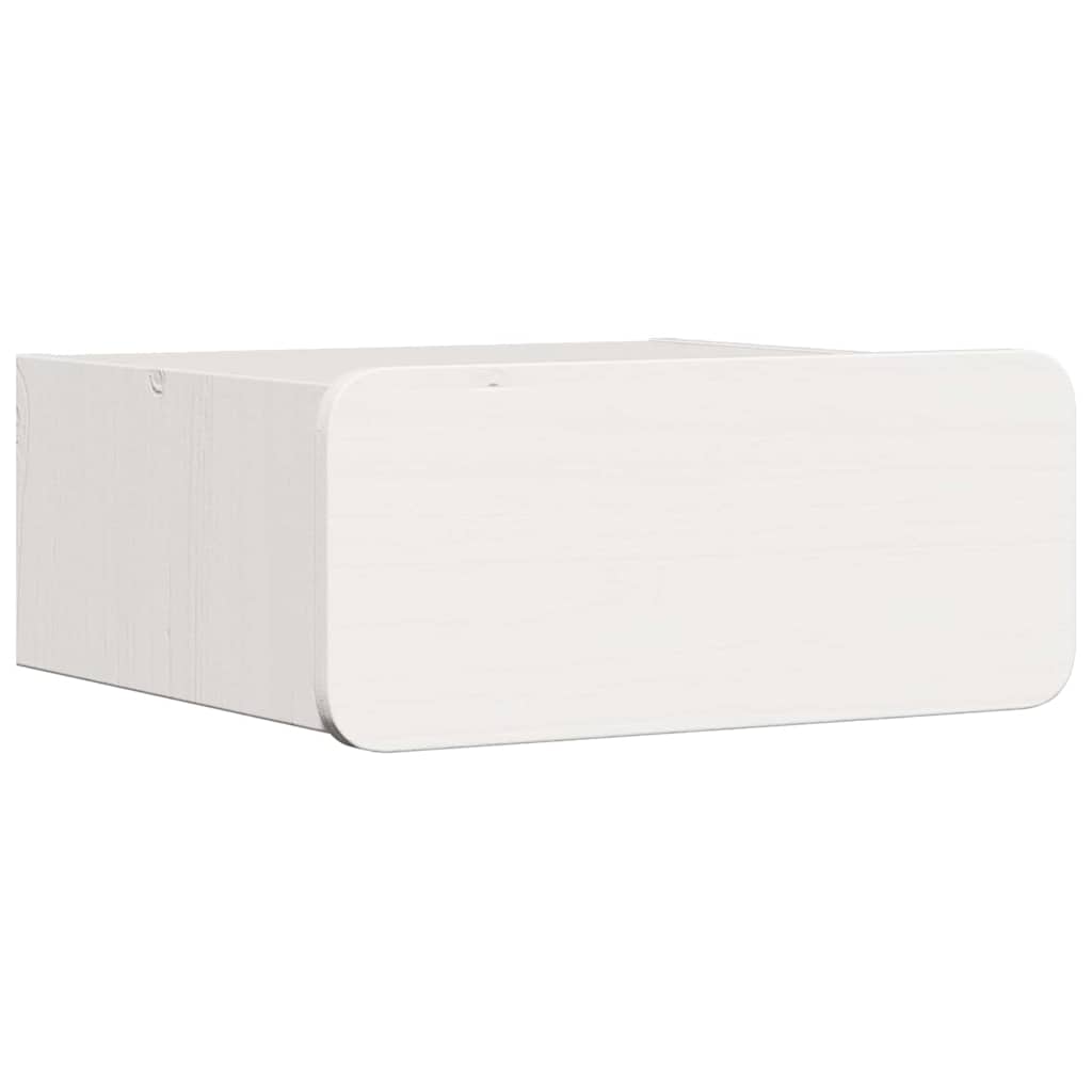 Wandbevestigde nachttafel met lade 2 pcs Wit 39 x 34 x 16.5 cm