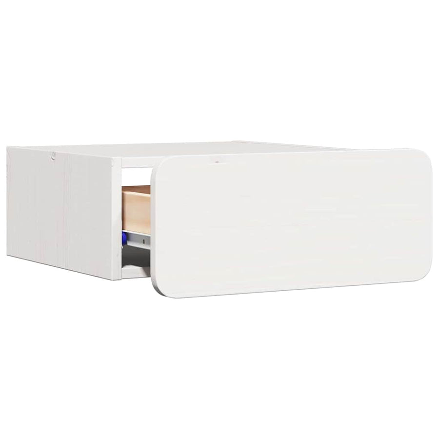 Wandbevestigde nachttafel met lade 2 pcs Wit 39 x 34 x 16.5 cm