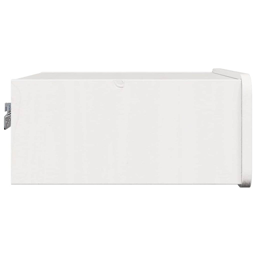 Wandbevestigde nachttafel met lade 2 pcs Wit 39 x 34 x 16.5 cm