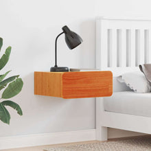 Wandbevestigde nachttafel met lade Wasbruin 39 x 34 x 16.5 cm