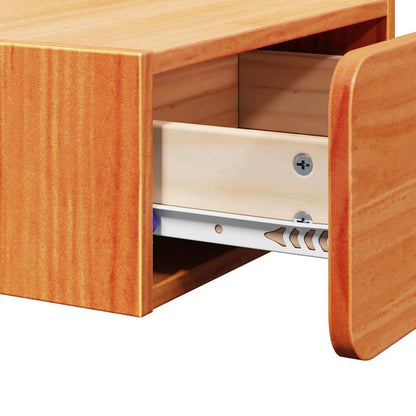 Wandbevestigde nachttafel 2 pcs Wasbruin 39 x 34 x 16.5 cm