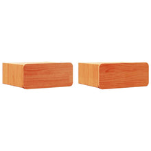 Wandbevestigde nachttafel 2 pcs Wasbruin 39 x 34 x 16.5 cm