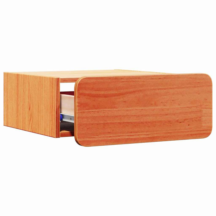 Wandbevestigde nachttafel 2 pcs Wasbruin 39 x 34 x 16.5 cm