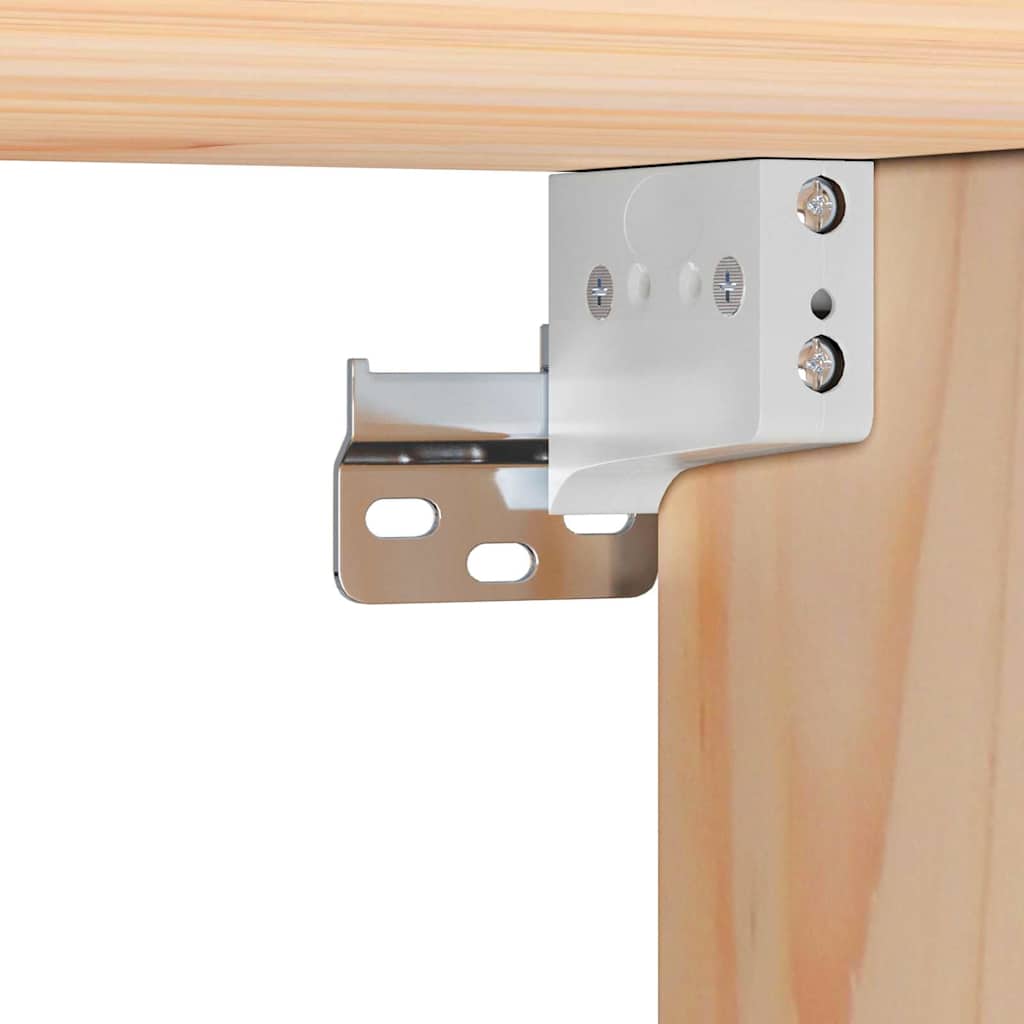 Nachtkastje met lade Bruin 39 x 34 x 33 cm Massief grenenhout