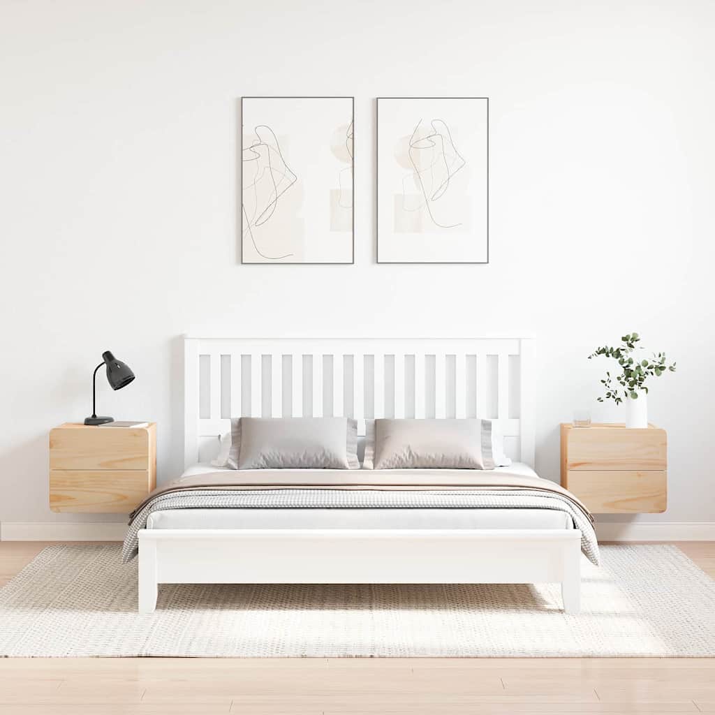 Nachtkastje 2 pcs Bruin 39 x 34 x 33 cm Massief grenenhout