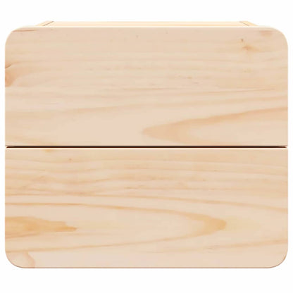 Nachtkastje 2 pcs Bruin 39 x 34 x 33 cm Massief grenenhout