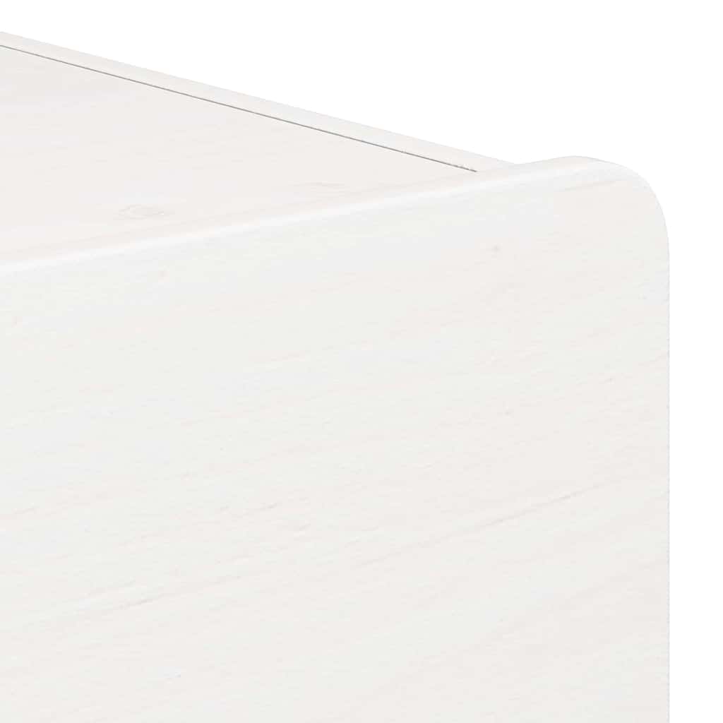 Nachtkastje met lade Wit 39 x 34 x 33 cm Massief grenenhout