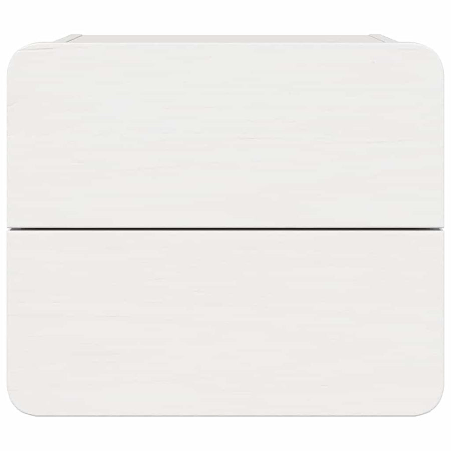 Nachtkastje met lade Wit 39 x 34 x 33 cm Massief grenenhout