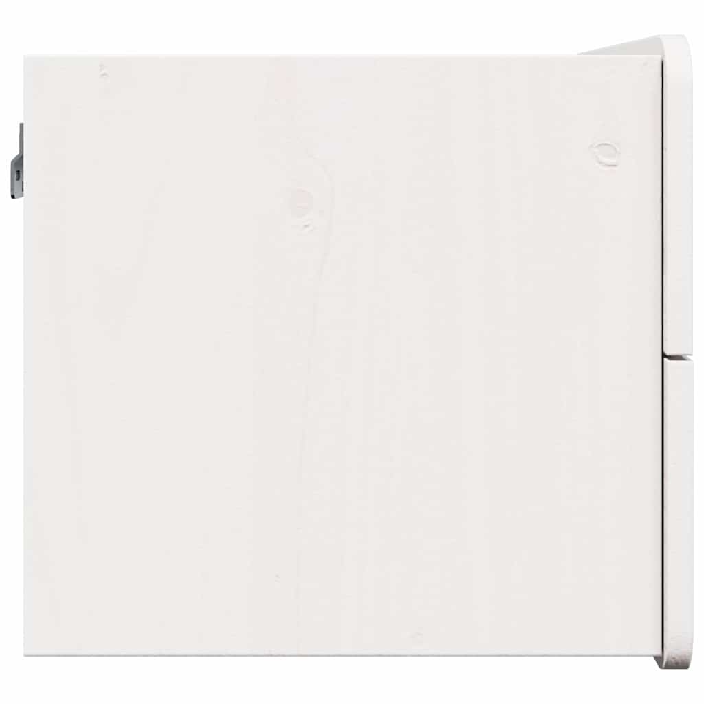 Nachtkastje met lade Wit 39 x 34 x 33 cm Massief grenenhout