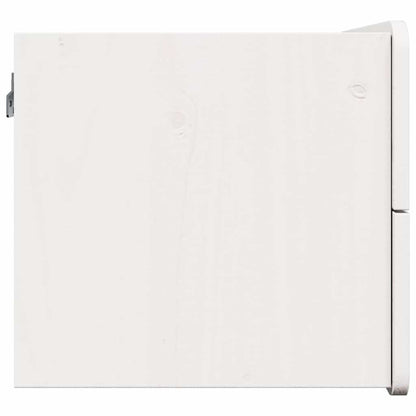 Nachtkastje met lade Wit 39 x 34 x 33 cm Massief grenenhout