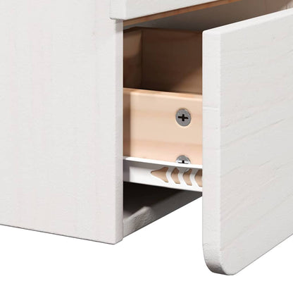 Nachtkastje 2 pcs Wit 39 x 34 x 33 cm Massief dennenhout