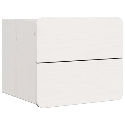 Nachtkastje 2 pcs Wit 39 x 34 x 33 cm Massief dennenhout