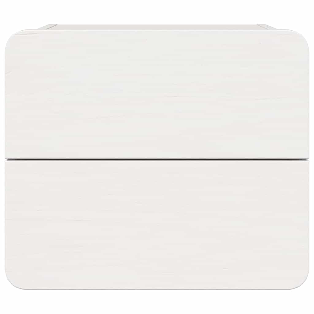 Nachtkastje 2 pcs Wit 39 x 34 x 33 cm Massief dennenhout