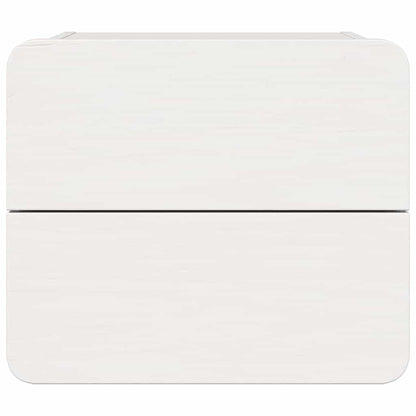 Nachtkastje 2 pcs Wit 39 x 34 x 33 cm Massief dennenhout