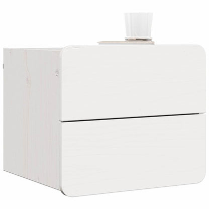 Nachtkastje 2 pcs Wit 39 x 34 x 33 cm Massief dennenhout