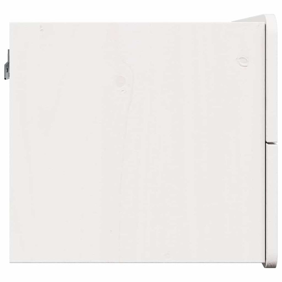 Nachtkastje 2 pcs Wit 39 x 34 x 33 cm Massief dennenhout