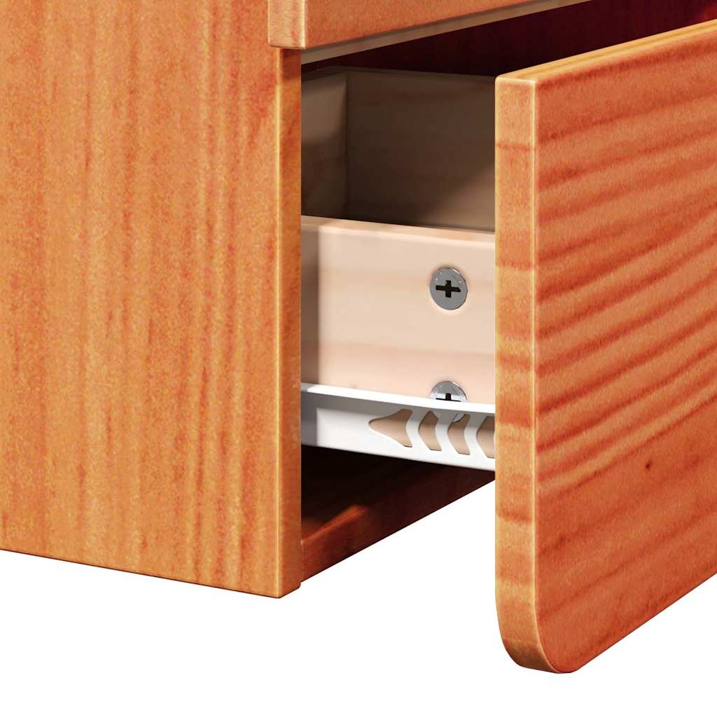 Nachtkastje 2 pcs Bruin 39 x 34 x 33 cm Massief grenenhout