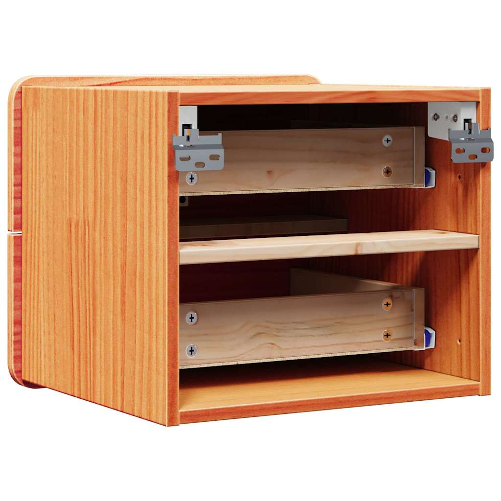 Nachtkastje 2 pcs Bruin 39 x 34 x 33 cm Massief grenenhout