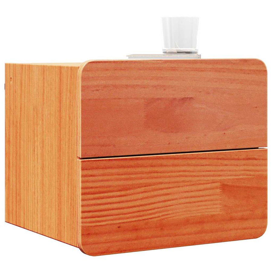 Nachtkastje 2 pcs Bruin 39 x 34 x 33 cm Massief grenenhout