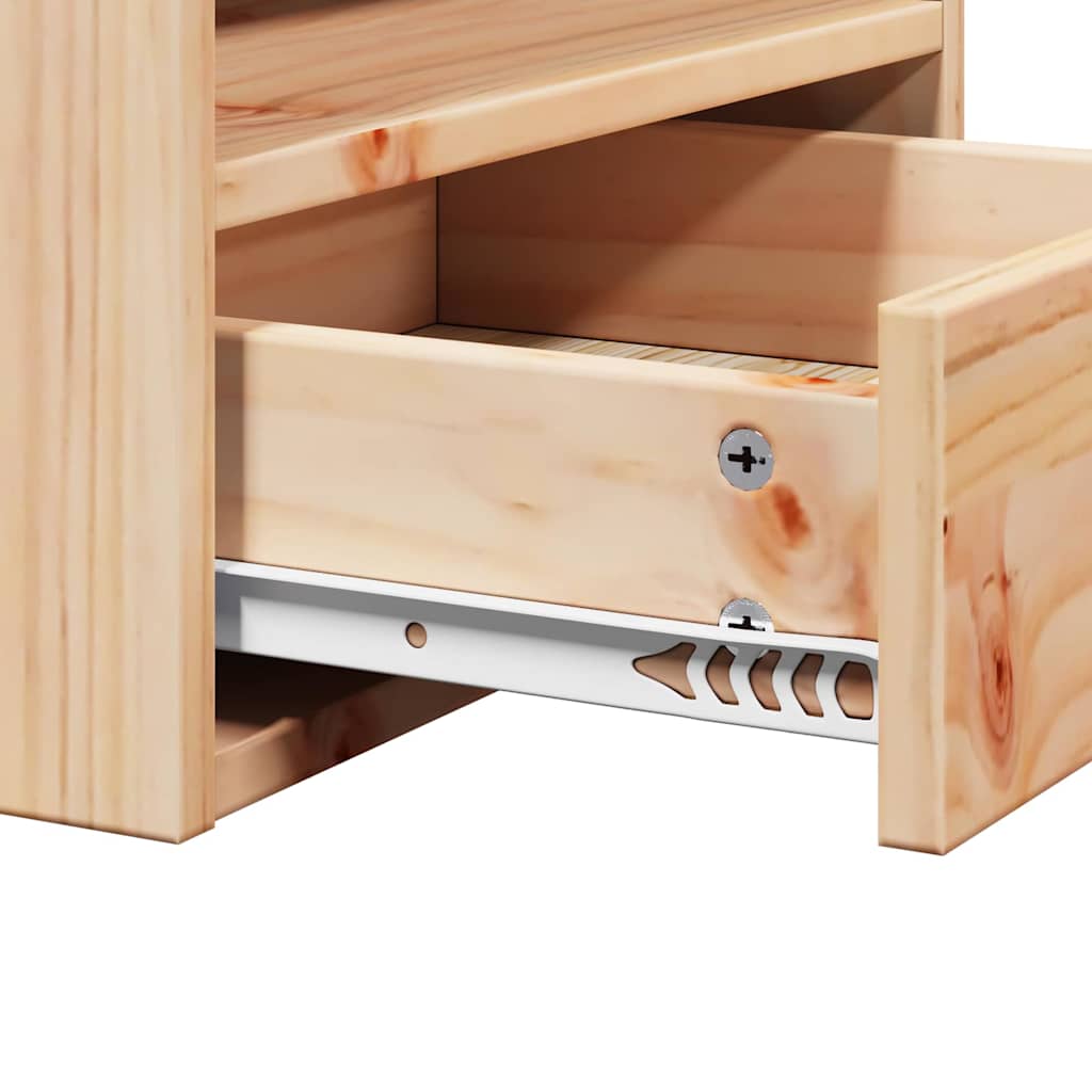 Nachtkastjes 2 pcs Bruin 38 x 36 x 29.5 cm Massief grenenhout