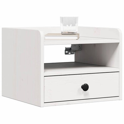 Nachtkastje met lade Wit 38 x 36 x 29.5 cm Massief grenenhout