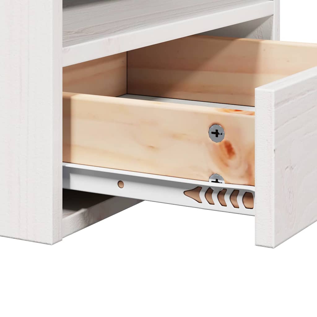 Nachtkastjes 2 pcs Wit 38 x 36 x 29.5 cm Massief grenenhout