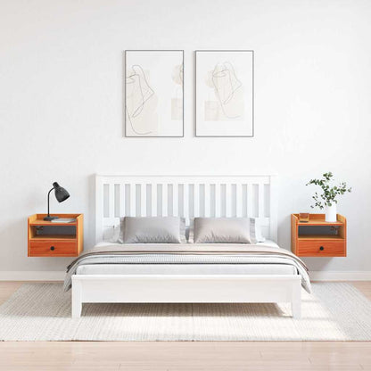 Nachtkastjes met lade Wandgemonteerd 2 pcs Wasbruin 38 x 36 x 29.5 cm