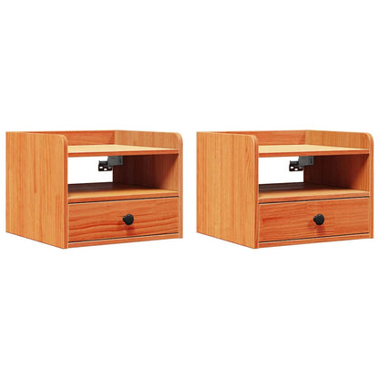 Nachtkastjes met lade Wandgemonteerd 2 pcs Wasbruin 38 x 36 x 29.5 cm