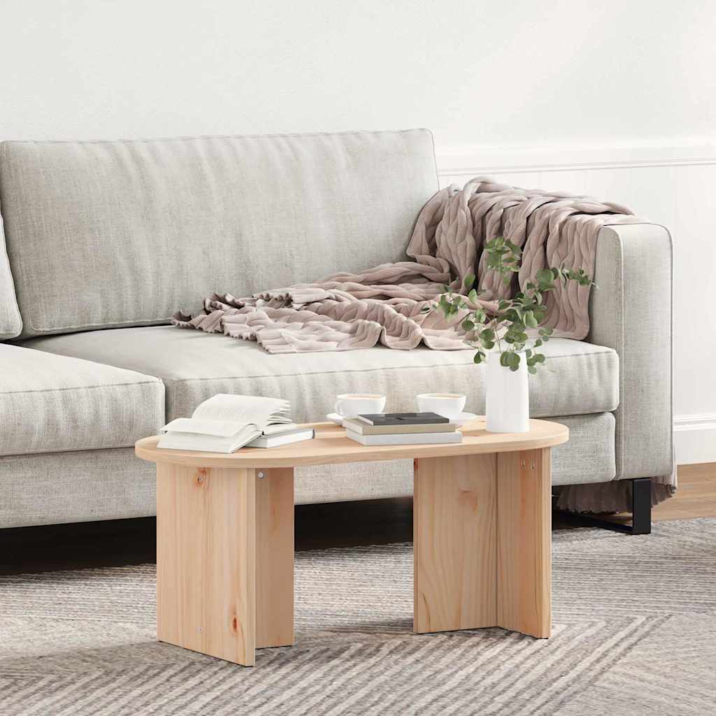 Salontafel Naturel 80 x 39.5 x 35 cm Massief grenenhout