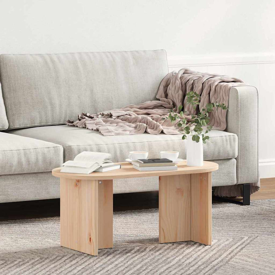 Salontafel Naturel 80 x 39.5 x 35 cm Massief grenenhout