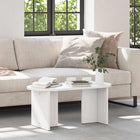 Coffee Table White 80 x 39.5 x 35 cm Solid Pine Wood