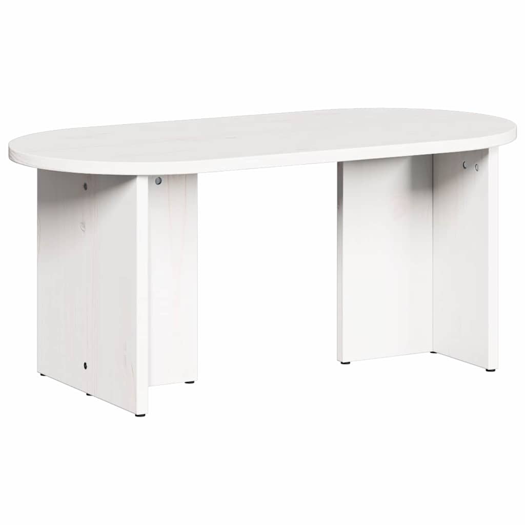 Salontafel Wit 80 x 39.5 x 35 cm Massief grenenhout