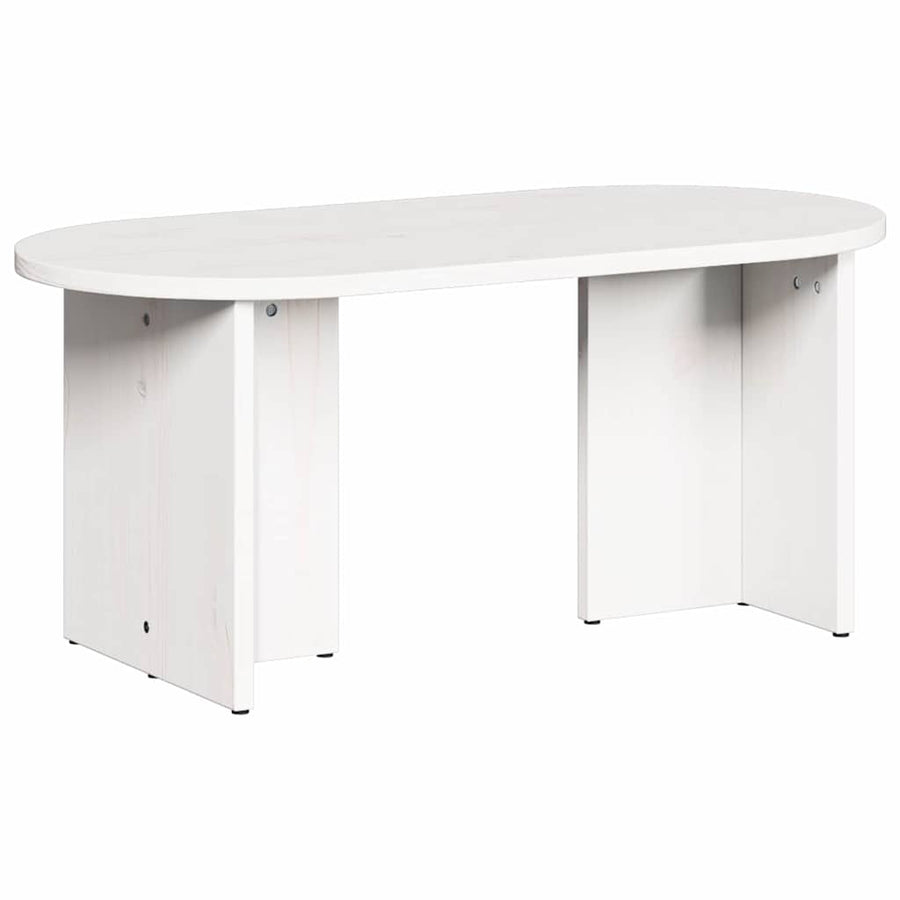 Salontafel Wit 80 x 39.5 x 35 cm Massief grenenhout