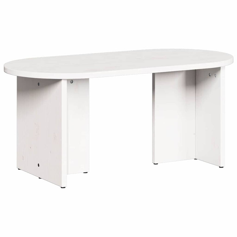 Salontafel Wit 80 x 39.5 x 35 cm Massief grenenhout