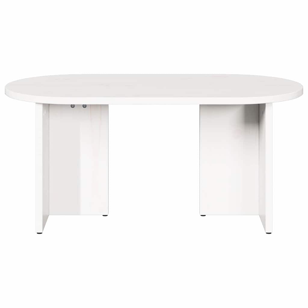 Salontafel Wit 80 x 39.5 x 35 cm Massief grenenhout