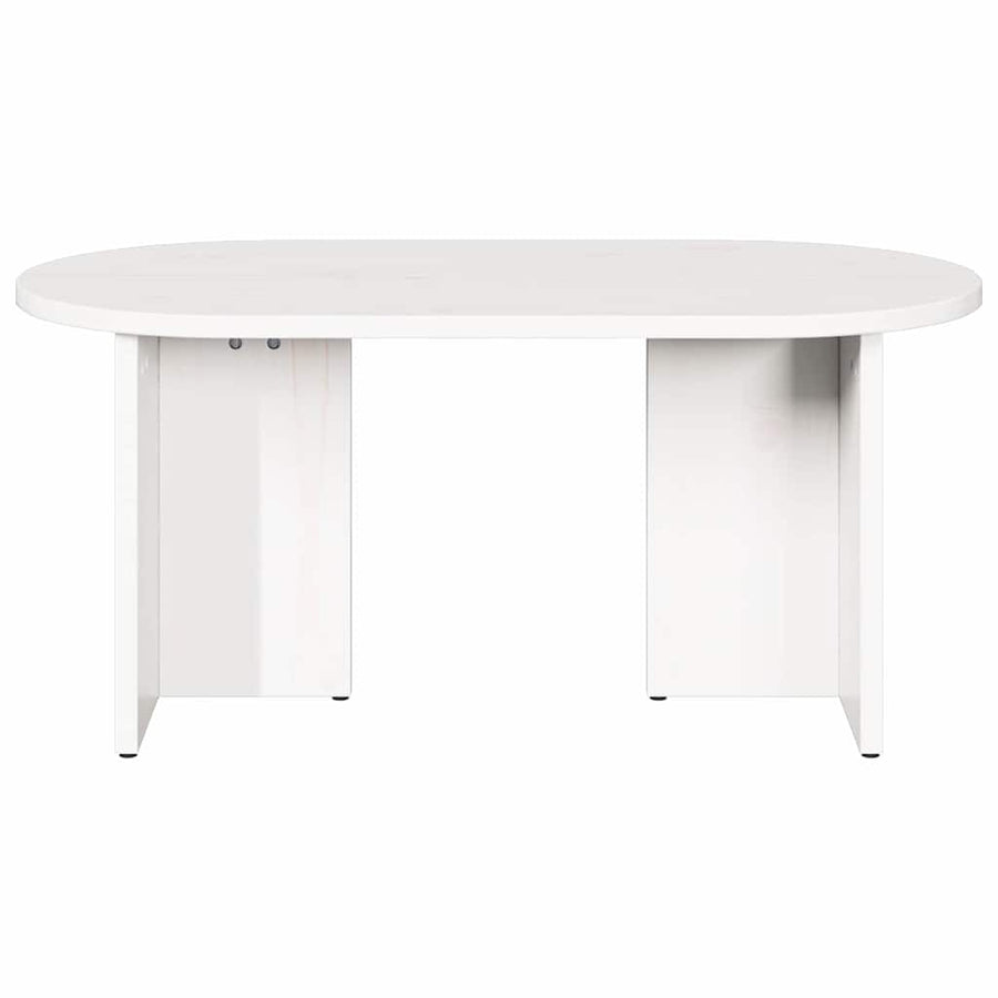 Salontafel Wit 80 x 39.5 x 35 cm Massief grenenhout