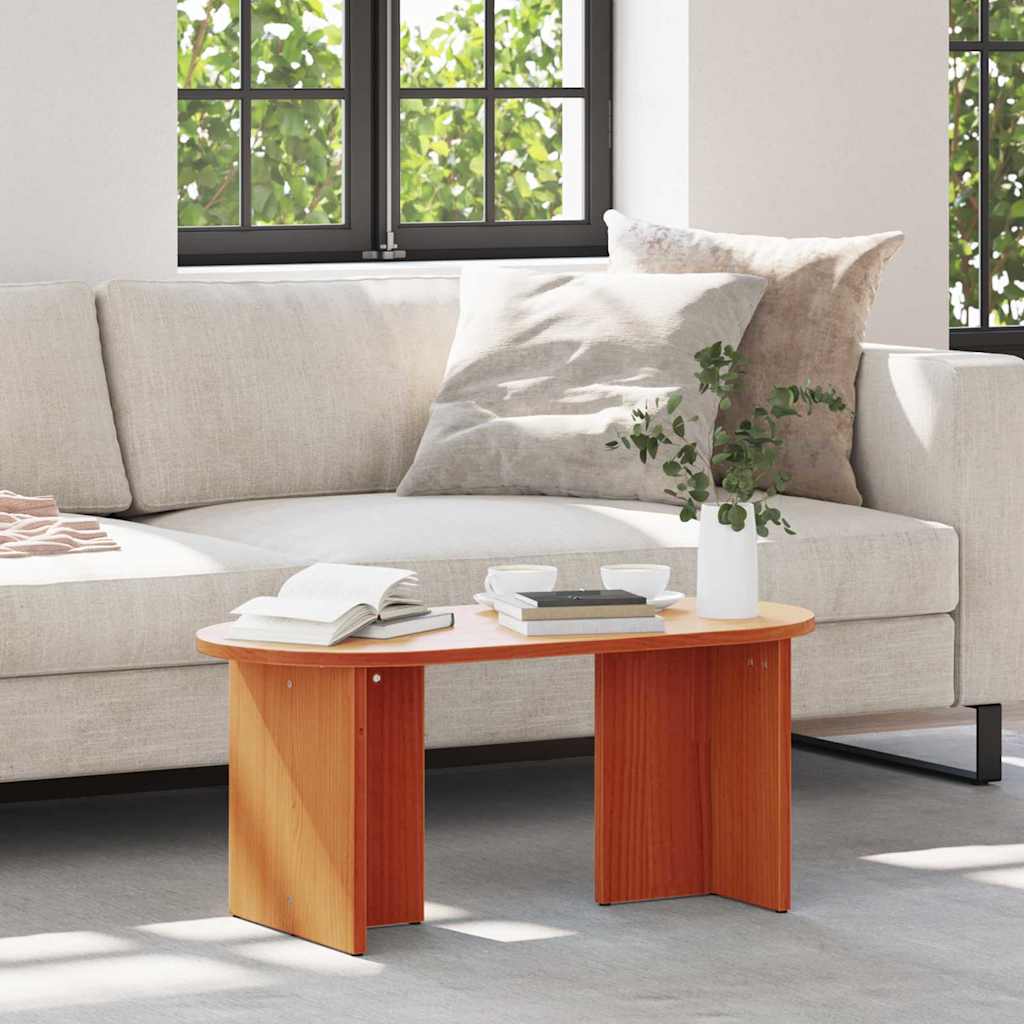 Salontafel Wasbruin 80 x 39.5 x 35 cm Massief grenenhout