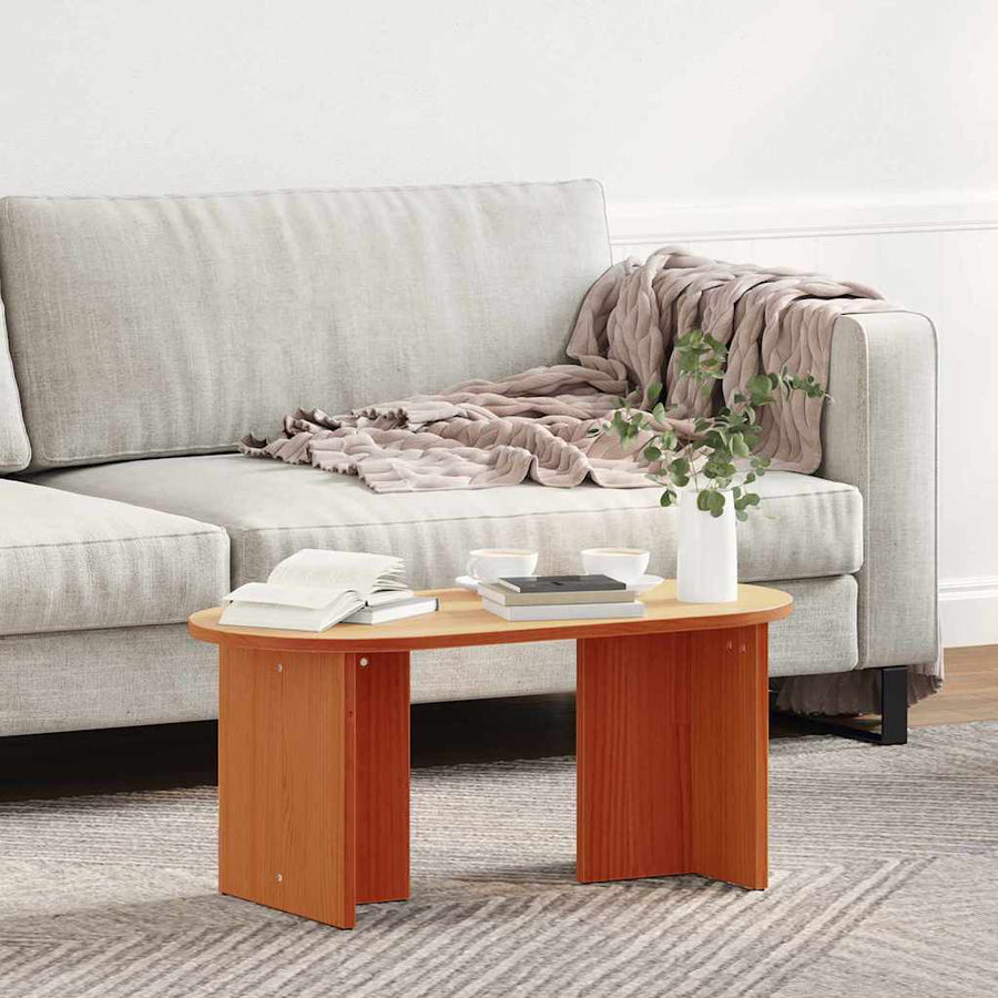 Salontafel Wasbruin 80 x 39.5 x 35 cm Massief grenenhout