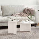 Coffee table 2 pcs White Solid pine wood