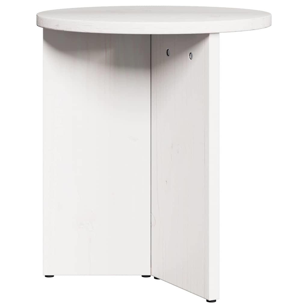 Koffietafel Set 2 pcs Wit 49 x 49 x 28 cm Massief grenenhout