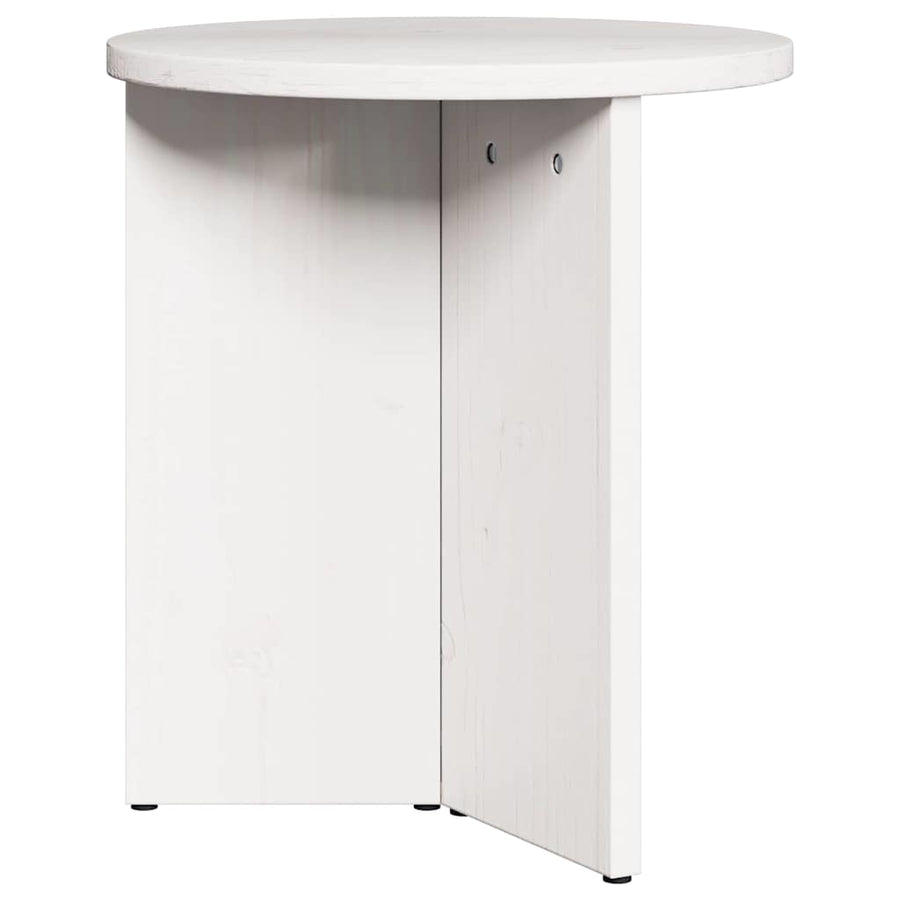 Koffietafel Set 2 pcs Wit 49 x 49 x 28 cm Massief grenenhout
