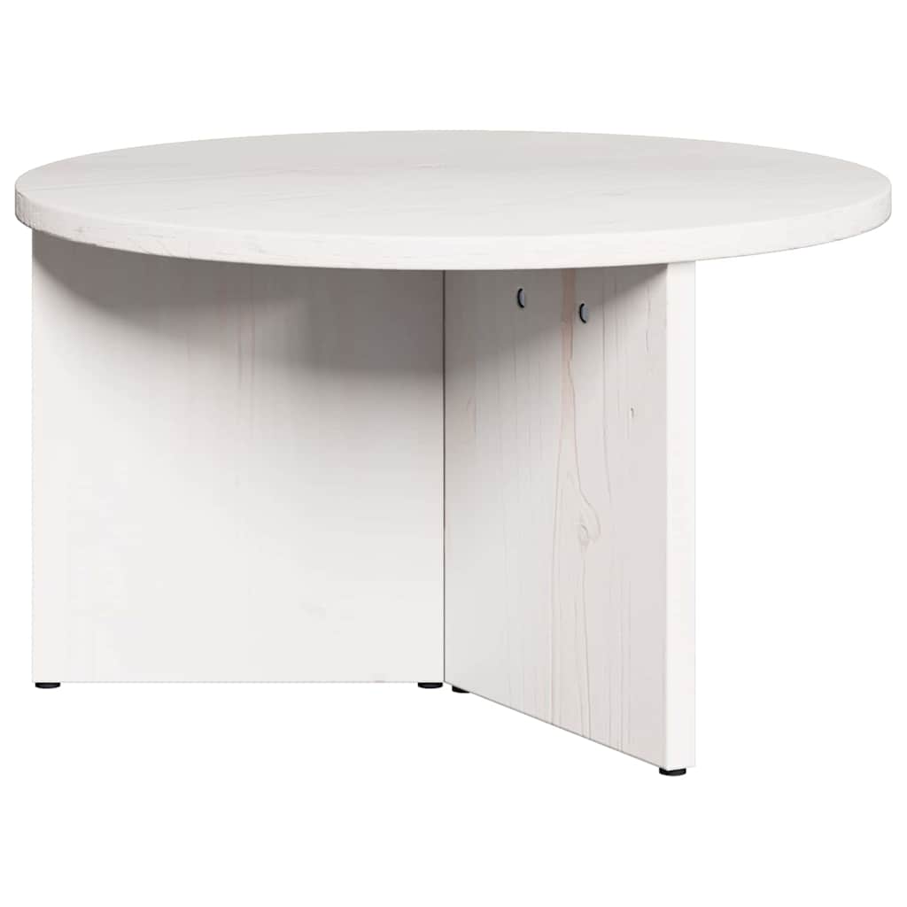 Koffietafel Set 2 pcs Wit 49 x 49 x 28 cm Massief grenenhout