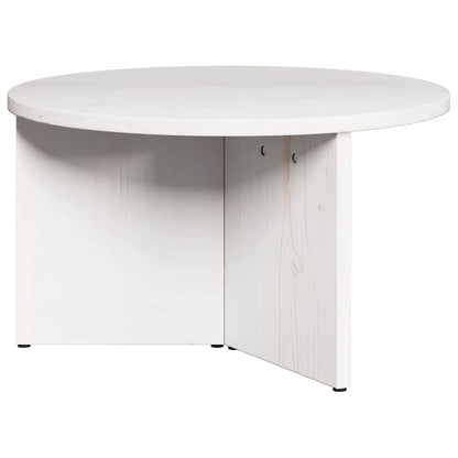 Koffietafel Set 2 pcs Wit 49 x 49 x 28 cm Massief grenenhout