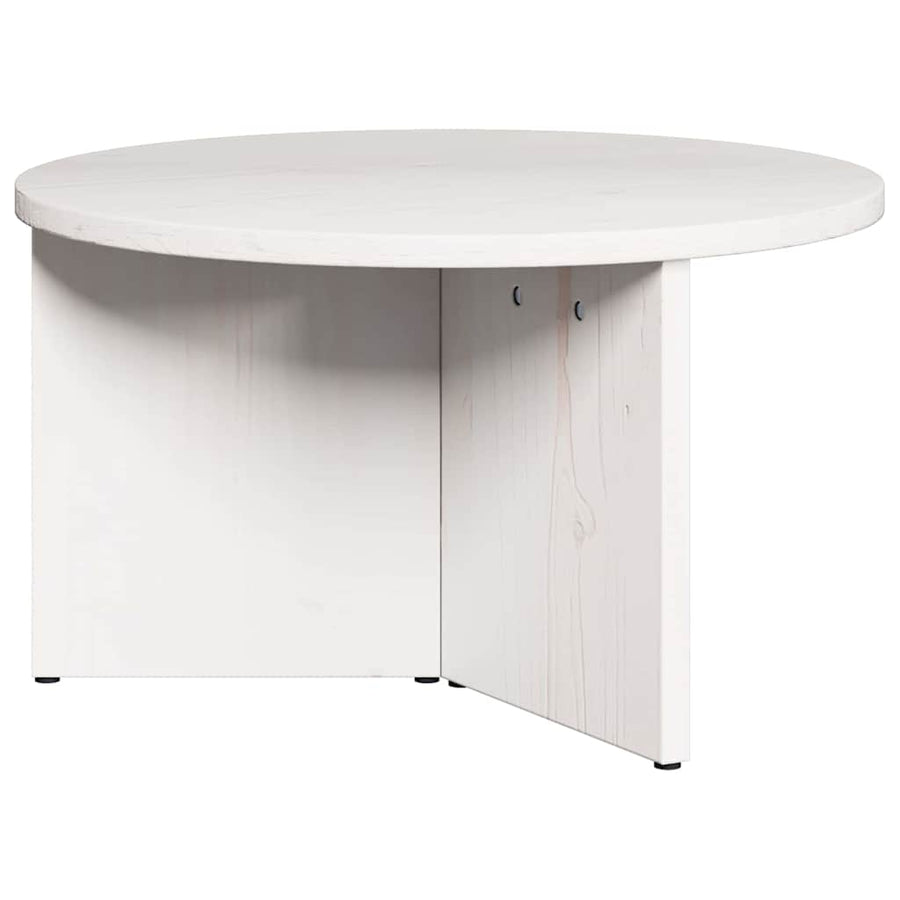 Koffietafel Set 2 pcs Wit 49 x 49 x 28 cm Massief grenenhout