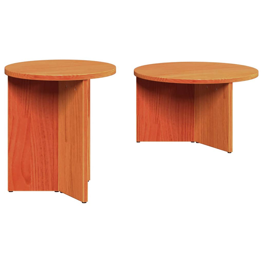 Koffietafel Set 2 pcs Wasbruin 49 x 49 x 28 cm